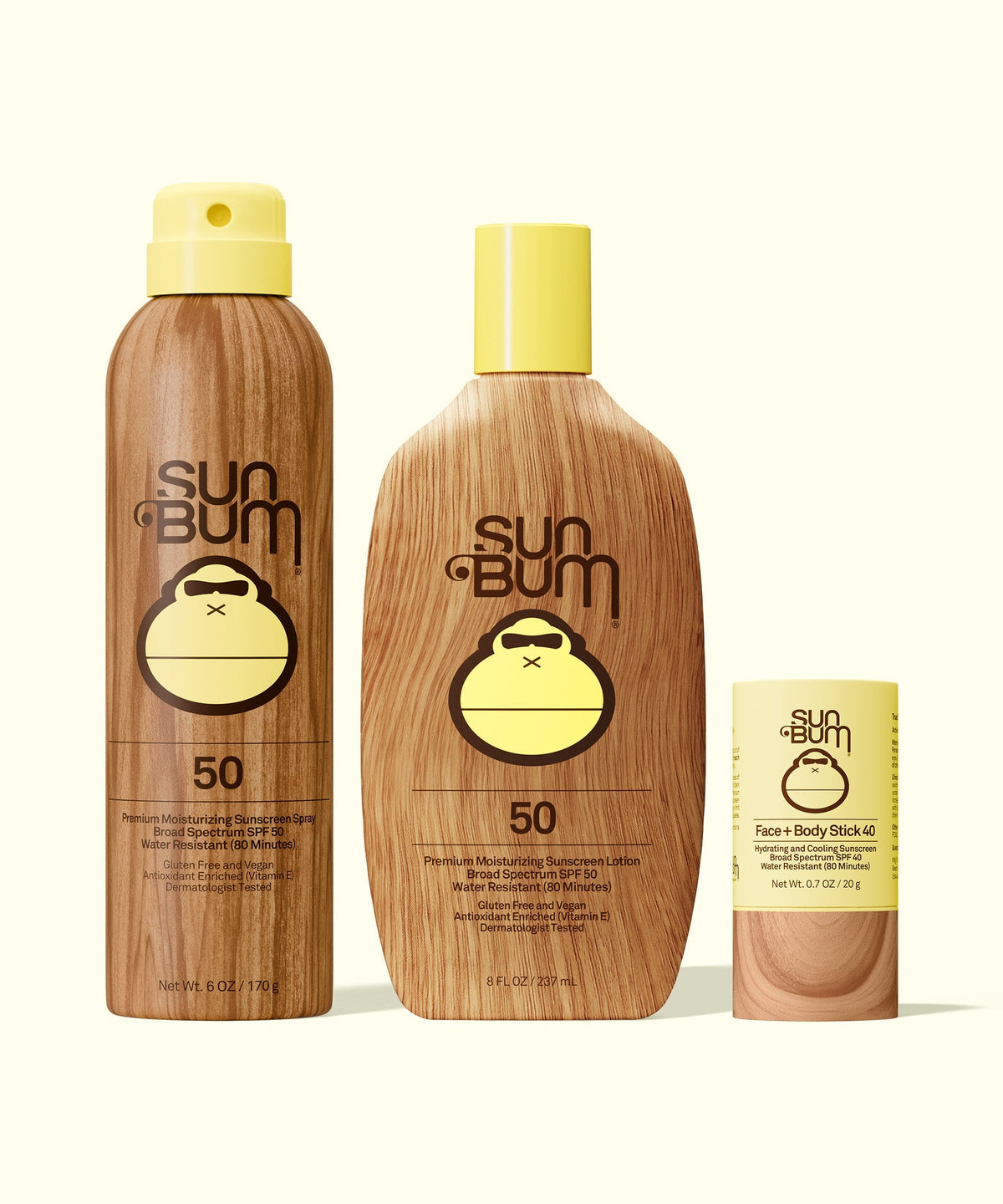 SPF 50 Spray + Lotion + Face and Body Stick 40 Bundle D8